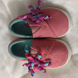 Pink Glitter with Ribbons Toddler Bob's Skechers